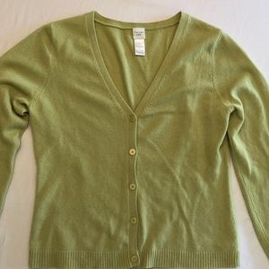 Garnet Hill Cashmere V-Neck Cardigan